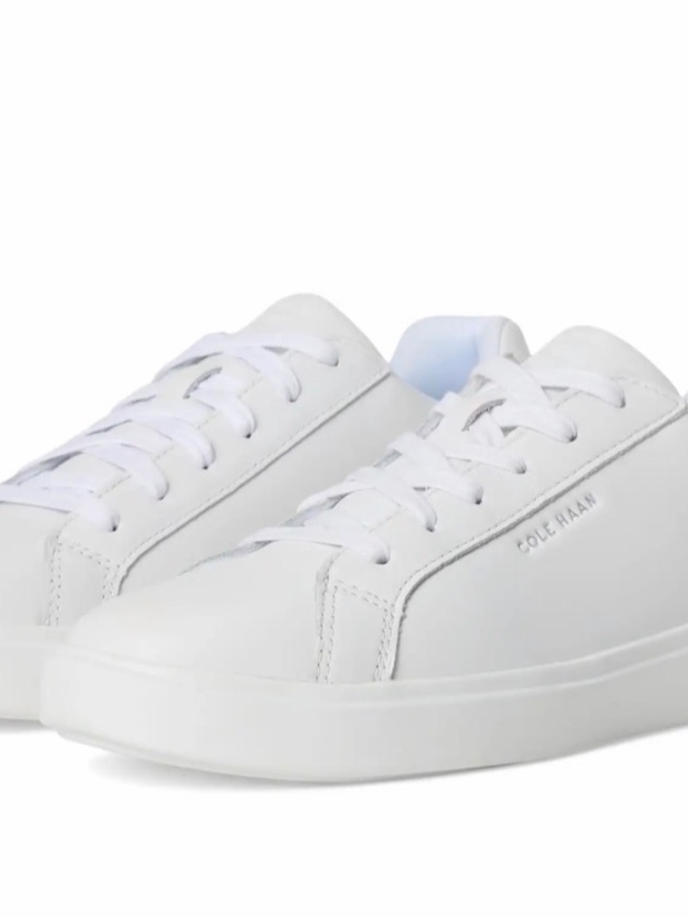 COLE HAAN Women's Grand Crosscourt Daily  Leather White Sneaker US 8.5